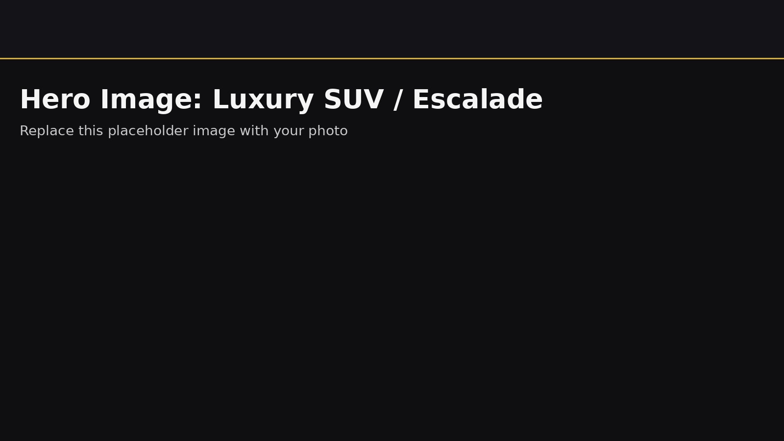 Luxury SUV driver service
