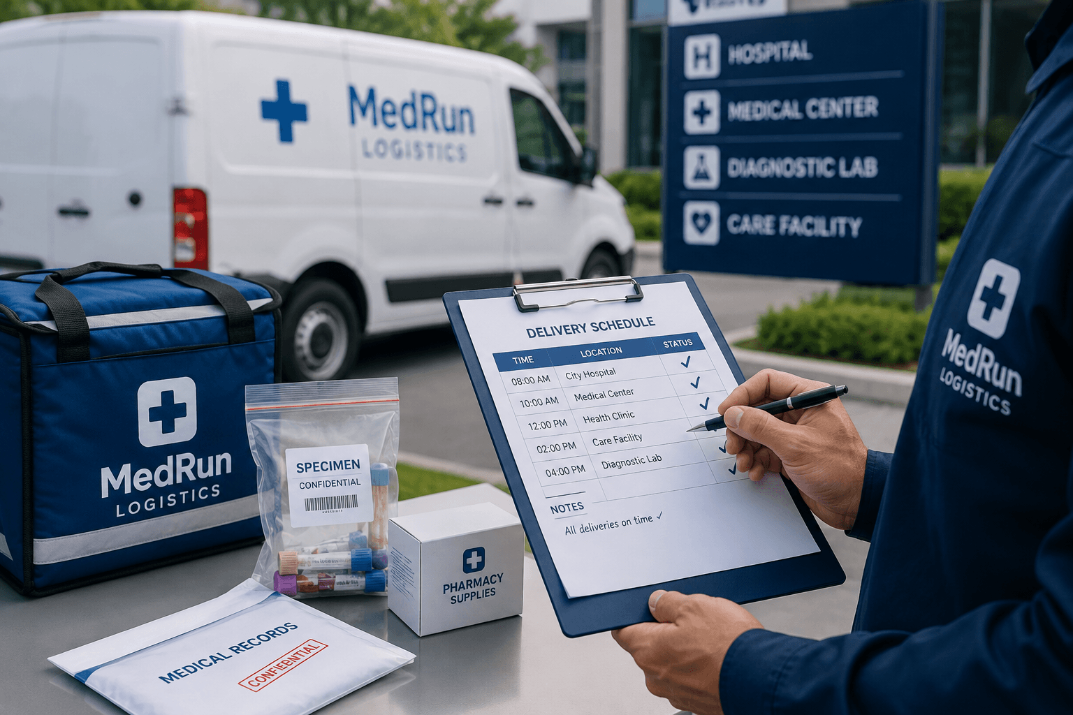 Scheduled Route Delivery Scheduled Route Delivery,Recurring Medical Delivery Services,Scheduled Healthcare Transportation
